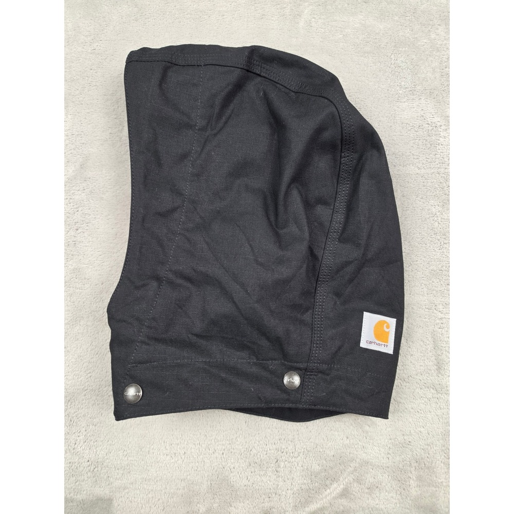 Carhartt Detachable Hood Mens OS Black Quilted Lining Snap On Duck Canvas